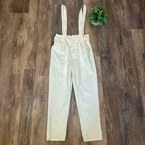 Signature 8 White Denim Overalls